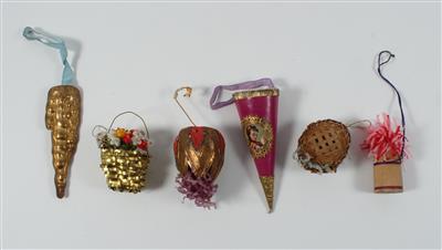 6 Teile Christbaumschmuck, - Antiques