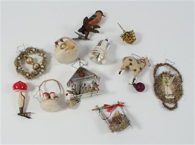 Konvolut Christbaumschmuck, - Antiquitäten "Unter dem Weihnachtsbaum"