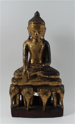 Buddha auf Elefantenthron, - Antiquitäten