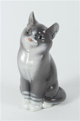 Sitzende Katze, - Antiques and art