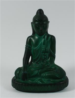 Statuette eines sitzendes Buddha, - Arte e antiquariato