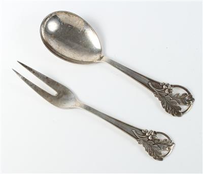 2 Kopenhagener Silber Vorleger von 1941, - Antiquariato