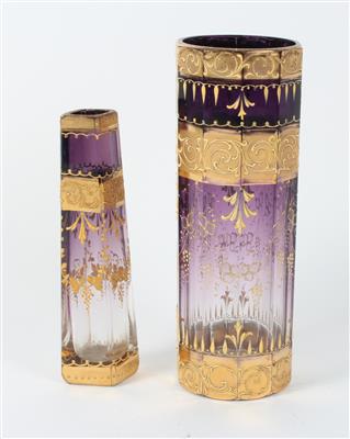 Zwei böhmische Vasen, - Antiquariato