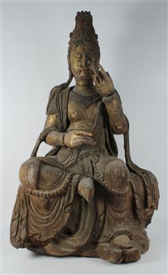 Sitzende Figur der Guanyin, - Antiques