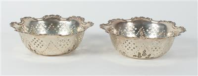 2 Birminghamer Silber Körbchen, - Antiques