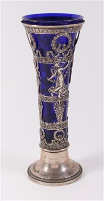 Deutsche Silber Vase mit Widmungsgravur von 1914, - Ausgewählte Silberobjekte