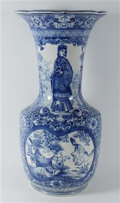 Blau-weiße Vase, - Starožitnosti