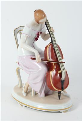 Cellospielerin, - Antiques