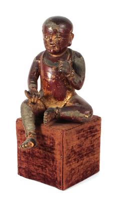 Figur eines sitzenden Knaben, China, 17. Jh. - Starožitnosti