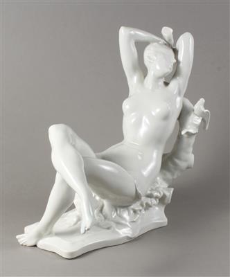 Weiblicher Akt, - Porcelán