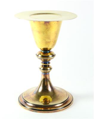 Budapester Silber vergoldeter Kelch mit Wiener Patene, - Antiques