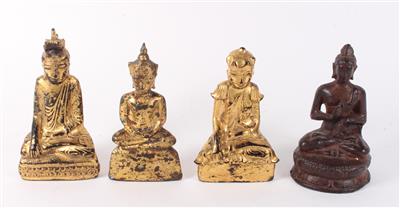 4 Buddhafiguren, - Starožitnosti