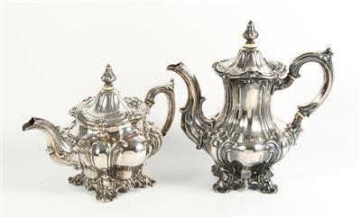 Silber Tee- und Kaffeekanne, - Silver objects