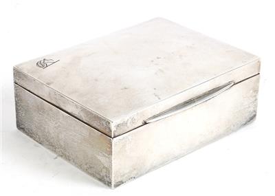 Wiener Silber Deckeldose mit Holzboden und Innenauskleidung, - Ausgewählte Silberobjekte
