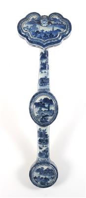 Blau-weißes Ruyi Zepter - Antiquitäten