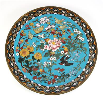 1 Paar Cloisonné Teller, Japan, Meiji Periode - Starožitnosti