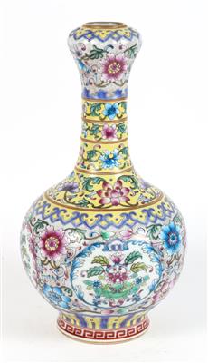 Famille rose Vase, China, unterglasurblaue Qianlong Marke, 20. Jh. - Antiquariato