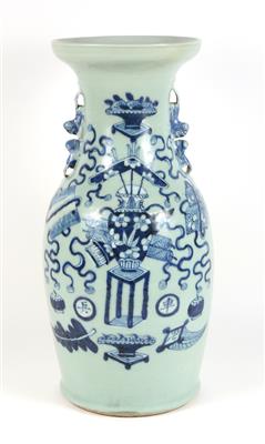 Seladon glasierte Vase, - Antiquitäten