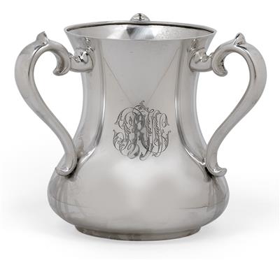 Tiffany Vase mit drei Henkeln, - Antiques