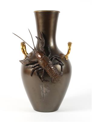 Vase mit Languste, - Antiquitäten