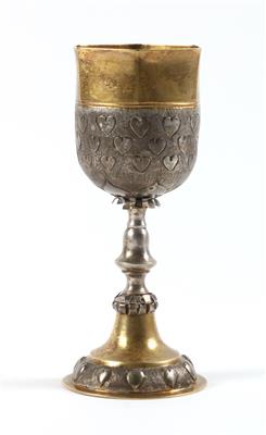 Pokal mit Herzdekor, - Antiquariato