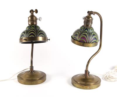 Paar kleine Tischlampen, - Antiquitäten