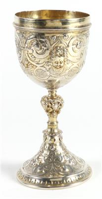 Silber vergoldeter Pokal, - Antiquitäten