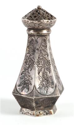 Wiener Silber Gewürzstreuer von 1854, - Antiquitäten