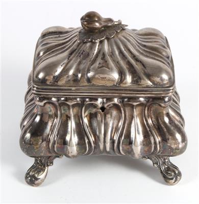 Wiener Silber Zuckerdose mit Innenvergoldung von 1861, - Starožitnosti