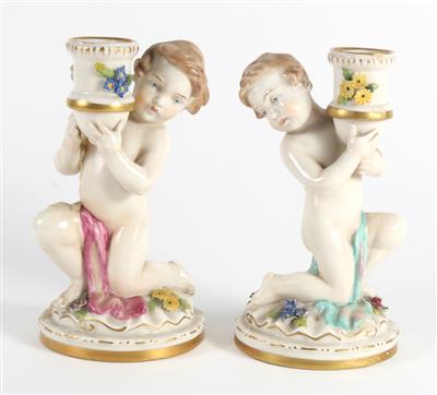 1 Paar figurale Kerzenleuchter - Antiquitäten