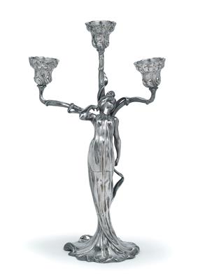 C. Bonnefond, Figuraler dreiarmiger Kerzenleuchter, - Antiques
