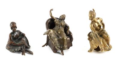 3 erotische Bronzen, - Antiquariato