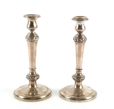 Paar Wiener Silber Kerzenleuchter von 1861 - Starožitnosti