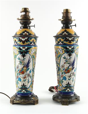 1 Paar Tischlampen, - Antiquitäten