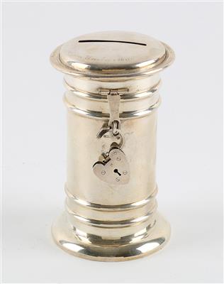 Birminghamer Silber Spardose, - Antiquitäten