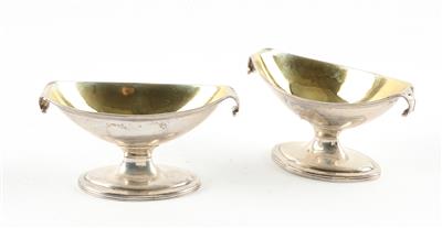 Paar Londoner Silber Gewürzschälchen, - Antiquitäten
