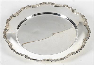 Italienische Silber Teller, - Ausgewählte Silberobjekte