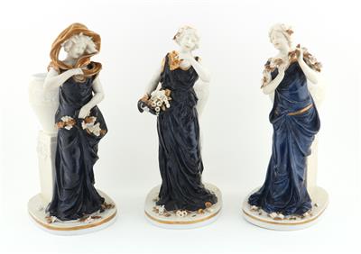 Drei Damen mit Vasen, - Antiquariato