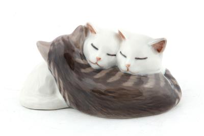 Drei schlafende Katzen, - Antiquariato