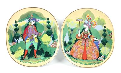 2 Wandteller "Don Giovanni", - Antiques