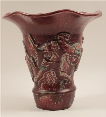 Jais Nielsen(1885-1961), Vase mit Jagdarstellung, - Antiquariato