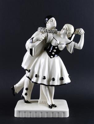 Pierrot und Columbine, - Antiques