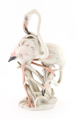 2 Flamingos, - Antiquitäten