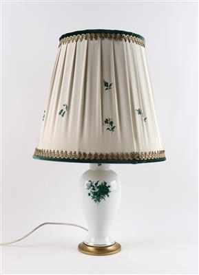 1 Tischlampe mit 2 Glühbirnen Höhe 59 cm, - Antiques
