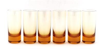 6 Saft Gläser, - Antiques