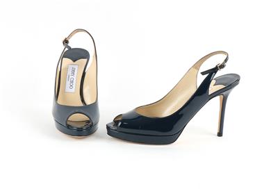 1 Paar Jimmy Choo Slingback Peeptoe Pumps, - Starožitnosti