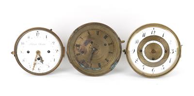 Fünf Stockuhrwerke des 19. Jh. - Antiquariato, orologi, strumenti scientifici a modelli