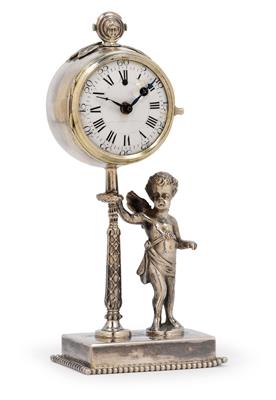 Kleine Silber Tischuhr - Antiques, clocks, scientific Instruments and models