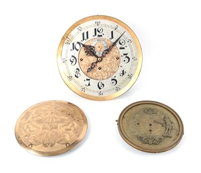 Konvolut von 5 Uhrwerken des 19. Jh. - Antiques, clocks, scientific Instruments and models