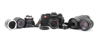 LEICA R3MOT ELECTRONIC mit 5 Objektiven - Antiques, clocks, scientific Instruments and models